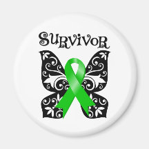 Non-Hodgkin's Lymphoma Butterfly Survivor Fridge Magnet