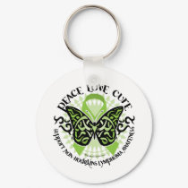 Non-Hodgkins Lymphoma Butterfly Tribal keychains