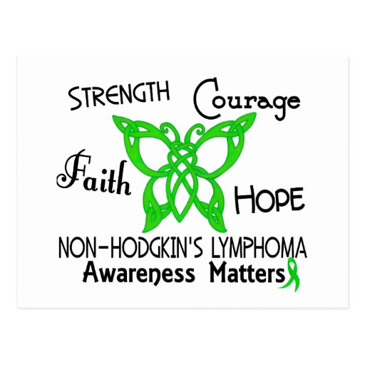 Non-Hodgkins Lymphoma Celtic Butterfly 3 Postcards