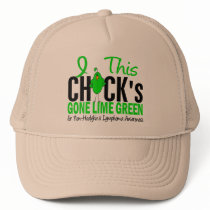 NON-HODGKINS LYMPHOMA Chick Gone Lime Green hats