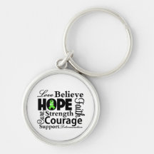 Non-Hodgkins Lymphoma Collage of Hope Key Chain