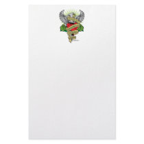 Non-Hodgkins Lymphoma Dagger Personalized Stationery