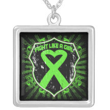 Non-Hodgkin's Lymphoma Fight Like A Girl Armor Personalized Necklace
