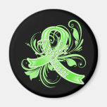 Non-Hodgkins Lymphoma Fight Like a Girl Flourish Refrigerator Magnets