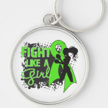 Non-Hodgkin's Lymphoma Fight Like A Girl Grunge Keychains