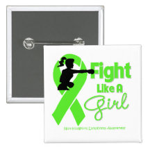 Non-Hodgkins Lymphoma Fight Like A Girl  Knock Out Button