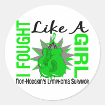 Non-Hodgkins Lymphoma Fought Like A Girl 8 Sticker