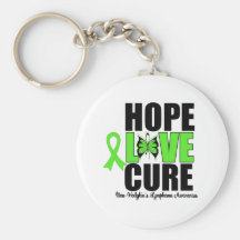 Non-Hodgkins Lymphoma Hope Love Cure V2 Key Chain