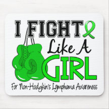 Non-Hodgkins Lymphoma I Fight Like A Girl 15.5 Mousepads