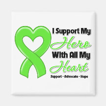 Non-Hodgkins Lymphoma I Support My Hero With All M Fridge Magnets