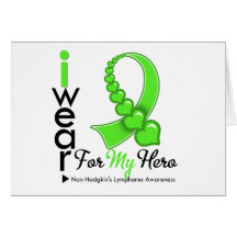 Non Hodgkin's Lymphoma I Wear Lime Green HERO Card