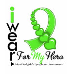 Non Hodgkin's Lymphoma I Wear Lime Green HERO Tee Shirt