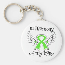 Non Hodgkins Lymphoma In Memory of My Hero Keychains