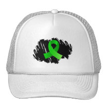 Non-Hodgkin's Lymphoma Lime Green Ribbon With Scri Hats