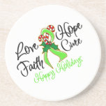 Non-Hodgkin's Lymphoma Love Hope Holidays Drink Coaster