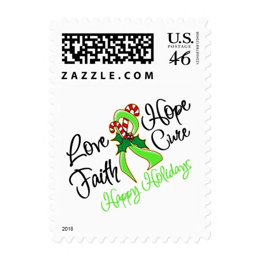Non-Hodgkin's Lymphoma Love Hope Holidays Postage Stamps