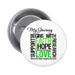 Non Hodgkins Lymphoma My Journey Begins With FAITH Pinback Buttons