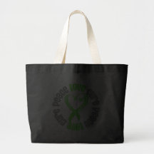 Non-Hodgkins Lymphoma Peace Love Cure Ribbon Tote Bag