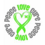 Non-Hodgkins Lymphoma Peace Love Cure Ribbon Shirts