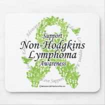 Non-Hodgkins Lymphoma Ribbon of Butterflies mousepads