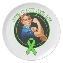 Non-Hodgkins Lymphoma - Rosie The Riveter - We Ca Plates