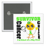 Non Hodgkins Lymphoma Survivor Chick Ribbon buttons