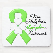 Non Hodgkins Lymphoma Survivor Flower Ribbon Mouse Pads