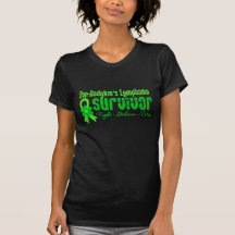 Non Hodgkins Lymphoma Survivor Flower Ribbon T Shirts