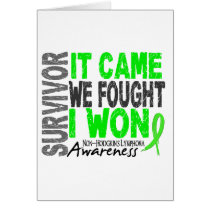 Non-Hodgkins Lymphoma Survivor It Came We Fought Card