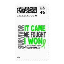 Non-Hodgkins Lymphoma Survivor It Came We Fought Postage Stamps