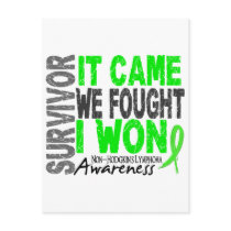 Non-Hodgkins Lymphoma Survivor It Came We Fought Postcard