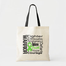 Non Hodgkins Lymphoma Warrior Collage Canvas Bags