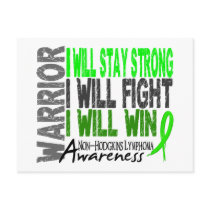 Non-Hodgkins Lymphoma Warrior Postcards