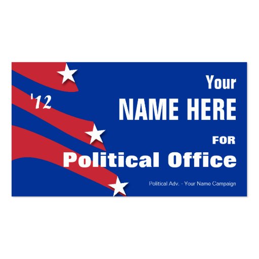 Non Partisan - Political Election Campaign Business Card Templates (front side)
