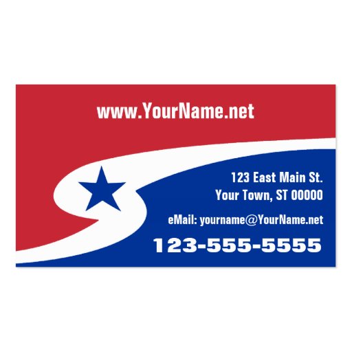 Non-Partisan Political Election Campaign Business Cards (back side)