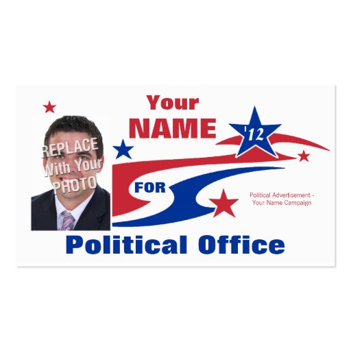 Non-Partisan Political Election Campaign Business Cards (front side)