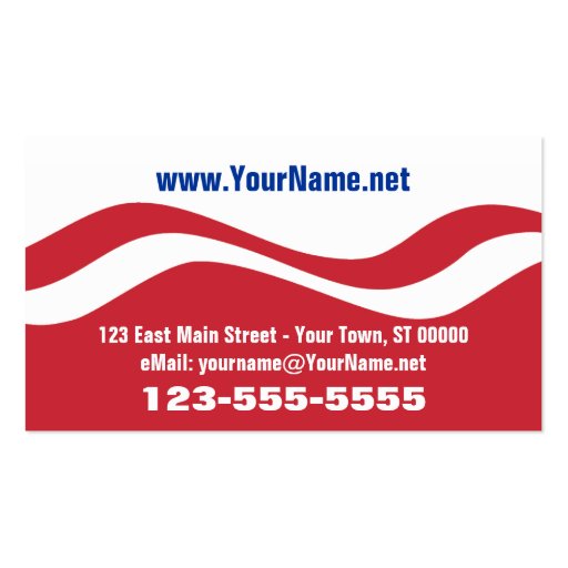 Non-Partisan Political Election Campaign Business Card Template (back side)
