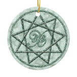Nonagram in Stone Christmas Ornament
