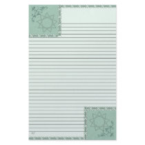 Nonagram Lined Green Stationary Customized Stationery