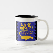 None Can Defeat Platypus Style! Mugs