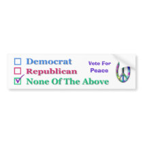 None Of The Above bumper stickers