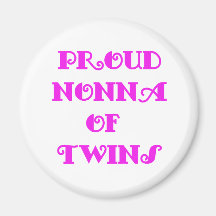 Nonna of_Twins Fridge Magnet