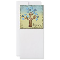 nonni heart tree blue tan customized rack card