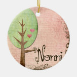nonni heart tree pink christmas ornament