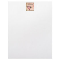 nonni pink birdie letterhead design