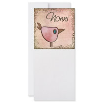 nonni pink birdie rack card