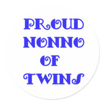 Nonno of_Twins Round Stickers