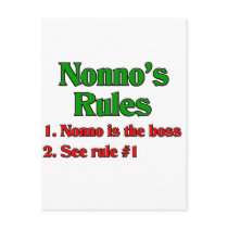 Nonno's (Italian Grandfather) Rules postcards
