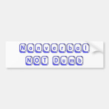 Nonverbal Bumper Sticker