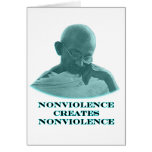 Nonviolence Cyan The MUSEUM Zazzle Gifts Greeting Card